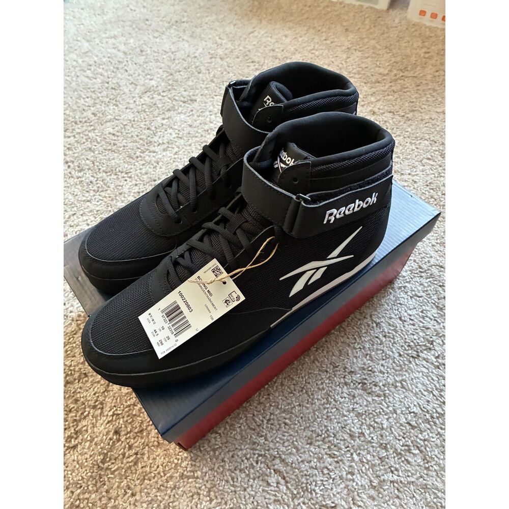 (SOLD) Brand New In Box - Reebok Boxing Mid Shoes - Men's 11US - Black